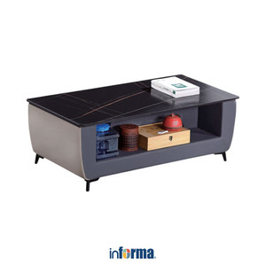 [EZO.0602484] Informa Foxx Meja Tamu - Abu-Abu Coffee Table Meja Ruang Tamu Serbaguna Meja Sofa Furniture Rumah Aesthetic