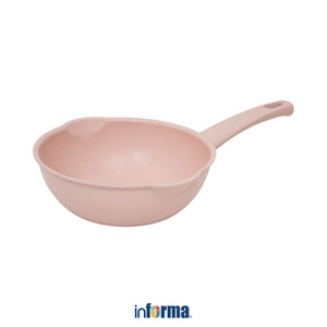 [EZO.0602971] Informa Cooking Color 20 cm Kay Wajan Penggorengan Wok Marble - Pink