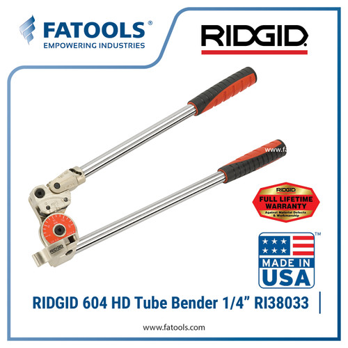 [EZM.0800002] RIDGID 38033 604 HD Tube Bender 1/4" 600 Series Heavy Duty