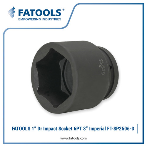 [EZM.0800013] FATOOLS SP2506-3 1" Dr Impact Socket 6PT 3" Imperial Kunci Sock 3 Inci