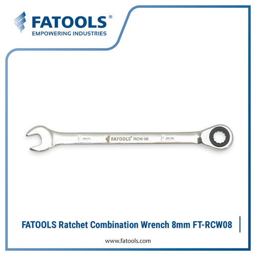 [EZM.0800014] FATOOLS RCW08 Ratcheting Combination Wrench 8mm Kunci Ring Pas Ratchet Bolak Balik 12PT