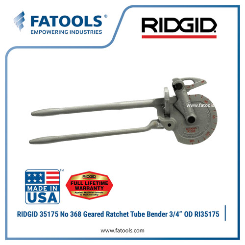 [EZM.0800016] RIDGID 35175 No 368 Geared Ratchet Tube Bender 3/4" OD Tubing Bending Pembengkok Pipa