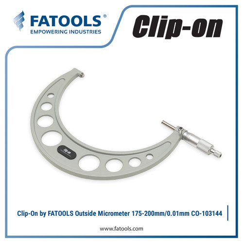 [EZM.0800019] Clip On by FATOOLS CO-103144 Outside Micrometer 175-200mm / 0.01mm Mikrometer Luar