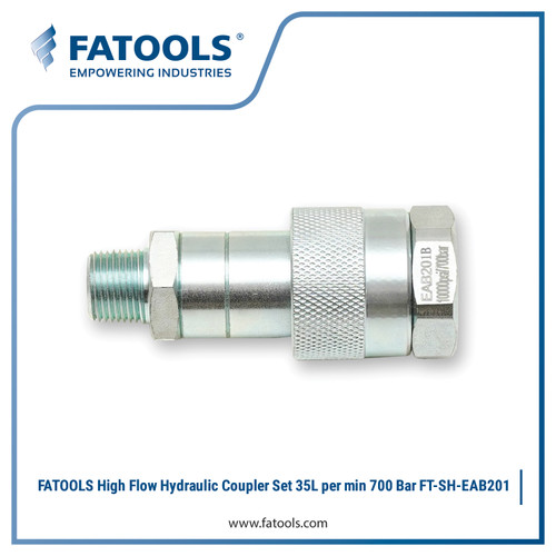 [EZM.0800026] FATOOLS EAB201 High Flow Hydraulic Coupler Set 10000 PSI 700 Bar 35L per min Kopler Hidrolik Model C604 8481200080 Enerpac