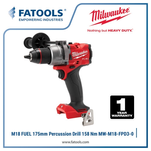 [EZM.0800030] Milwaukee FPD3 M18 FUEL 175mm Percussion Drill Cordless Bor 158Nm 4933498060 Chuck 13mm