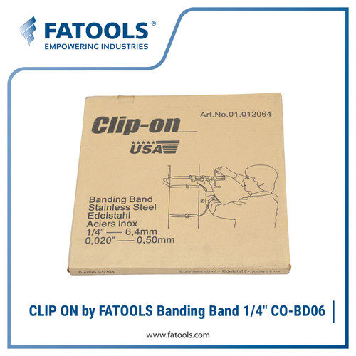 [EZM.0800036] Clip On by FATOOLS CO-BD06 Banding Band 1/4" Stainless Steel SS304