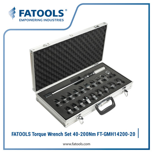 [EZM.0800234] FATOOLS Torque Wrench Set 200Nm Open End and Ring Insert GMH14200-20 GM320-20
