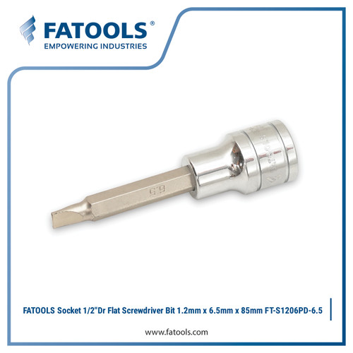 [EZM.0800619] FATOOLS S1206PD-6.5 1/2" Dr Socket Screwdriver Bit 1.2 x 6.5 x 85mm Kunci Sock Obeng