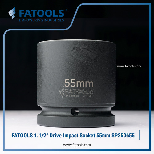 [EZM.0801535] FATOOLS 1.1/2" Dr Impact Socket 55mm 6PT Metric Kunci Sock SP380655