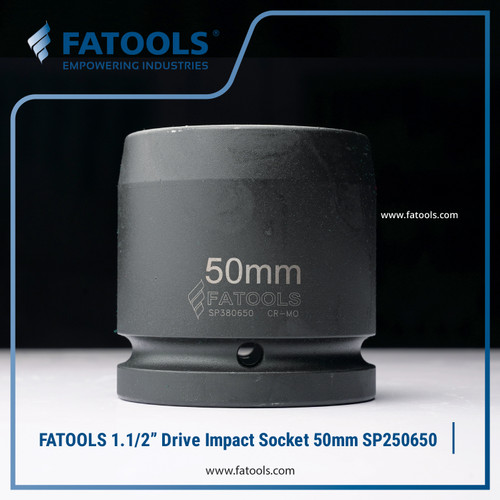 [EZM.0801536] FATOOLS 1.1/2" Dr Impact Socket 50mm 6PT Metric Kunci Sock SP380650