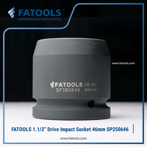 [EZM.0801537] FATOOLS 1.1/2" Dr Impact Socket 46mm 6PT Metric Kunci Sock SP380646