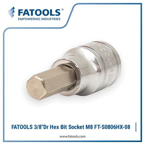 [EZM.0801849] FATOOLS S0806HX-08 3/8" SOCKET HEX BIT M8 Kunci Shock Allen Sock