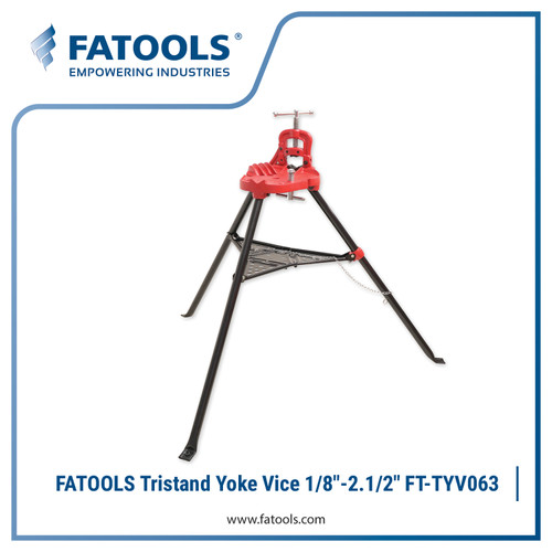 [EZM.0802957] FATOOLS TYV063 Tristand Yoke Vise 1/4" - 2.1/2" 6mm 60mm Penjepit Pipa Model Ridgid 40130 40A