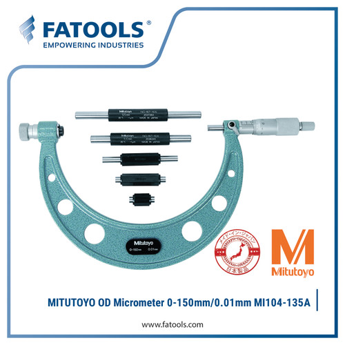[EZM.0803031] MITUTOYO 104-135A Outside Diameter Micrometer OD 0-150mm/0.01