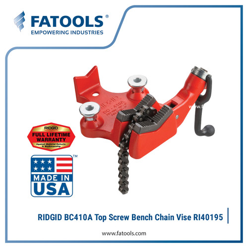 [EZM.0803034] Ridgid 40195 BC410A Top Screw Bench Chain Vise 1/8-4"