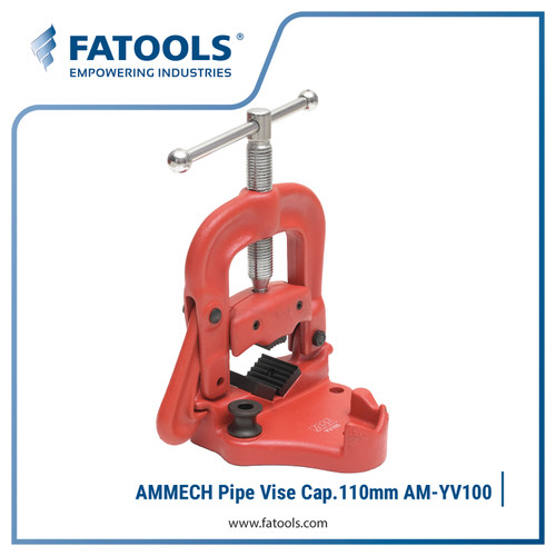 [EZM.0802954] AMMECH by FATOOLS YV100 Pipe Vise 4" 110mm Catok Ragum Pipa Bench Yoke