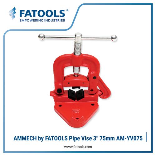 [EZM.0800077] AMMECH by FATOOLS YV075 Pipe Vise 3" 75mm Ragum Pipa Catok