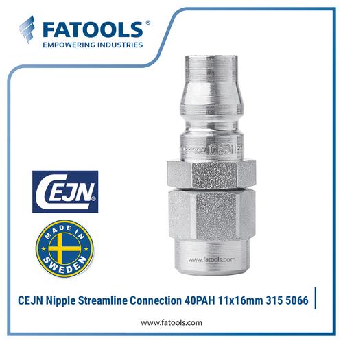 [EZM.0800447] CEJN 315 Nipple Streamline Connection 11x16mm 40PAH 10 315 5066