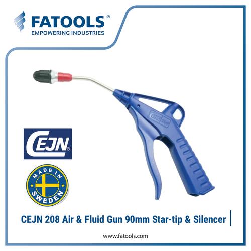 [EZM.0800477] CEJN 208 Air Blow Gun & Fluid Gun 90mm Star-tip Tube and Silencer