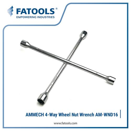 [EZM.0801938] AMMECH WND16 Four Way Wheel Nut Wrench Forged Kunci Roda Palang