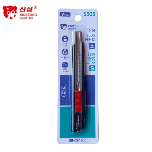 Pisau Cutter Kecil 9 mm S505 Alloy SINSEUNG Snap-Off Knife 9mm
