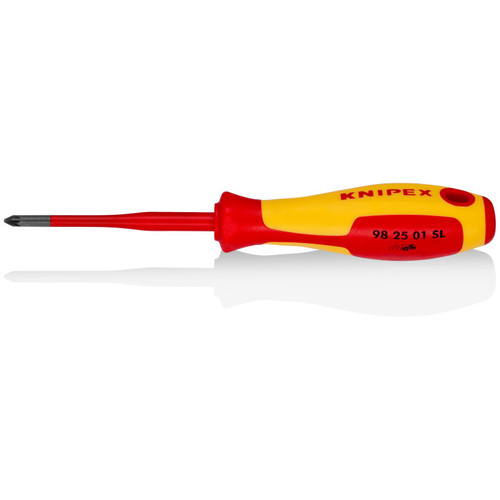 [982501SL] Obeng Plus Pozidriv VDE PZ 1x80mm 98 25 01 SL KNIPEX Slim Screwdriver