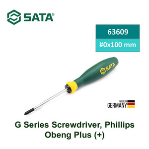 [63609] Obeng Plus 0 X 100 mm 63609 (Germany) Screwdriver Phillips Sata Tools
