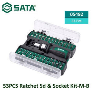 [5492] Kunci Pas Ratchet Mata Obeng & Kit Multi Sd 05492 53 Pcs Ratchet Sd & Socket Kit-M-B Sata Tools