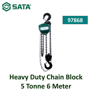 [97868] Katrol 5 Ton 6 M 97868 Heavy Duty Chain Block 5 Tonne 6 Meter Sata