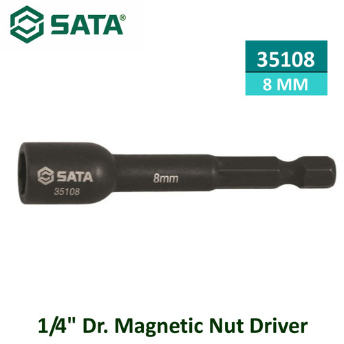 [35108] Adaptor 35108 1/4" Dr. Magnetic Nut Driver 8mm Sata Tools
