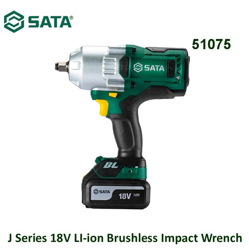 [51075] Mesin Bor 51075 - J Series 18V LI-ion Brushless Impact Wrench Sata Tools