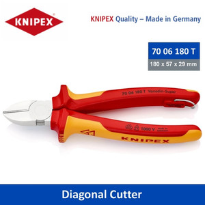 [7006180T] Tang Potong VDE 70 06 180 T Knipex Diagonal Cutter VDE Pliers