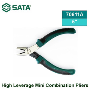 [70611A] Tang Potong Mini 5" / 125 mm 70611A High Leverage Mini Combination Pliers Sata