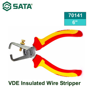 [70141] Tang Lancip 6 Inch VDE 70141 VDE Insulated Wire Stripper 6" Sata Tools