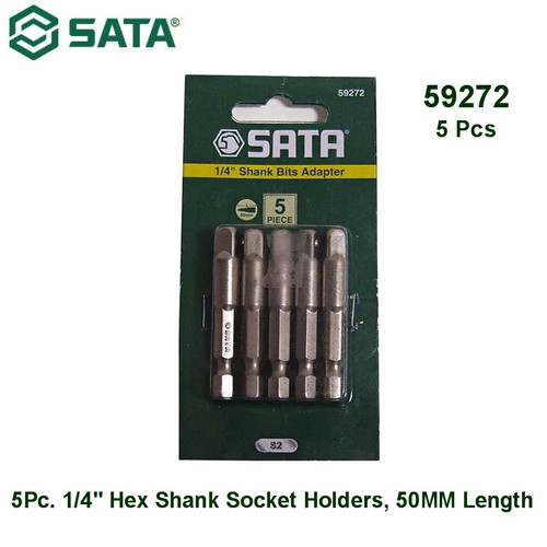 [59272] Adaptor 1/4" Hex Shank Socket Holder 5 Pc 59272 50 mm Length Sata Tools