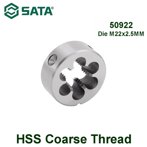 [50922] Mata Bor Die M22x2.5MM 50922 HSS Coarse Thread Sata Tools