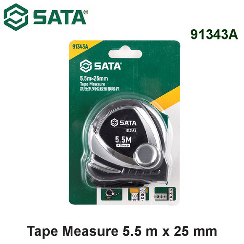 [91343A] Meteran 5.5 Meter x 25 mm Sata 91343A Tape Measure 5.5m x 25 mm Sata Tools