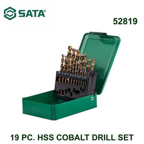[52819] Mata Bor Tap Mesin 52819 - 19Pc. Hss Cobalt Drill Set Sata Tools