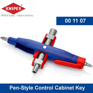 [001107] Pen-Style Control Cabinet Key 00 11 07 Knipex ( Bit : PH2 / Slotted 1.2x7 | TX20 / TC25)