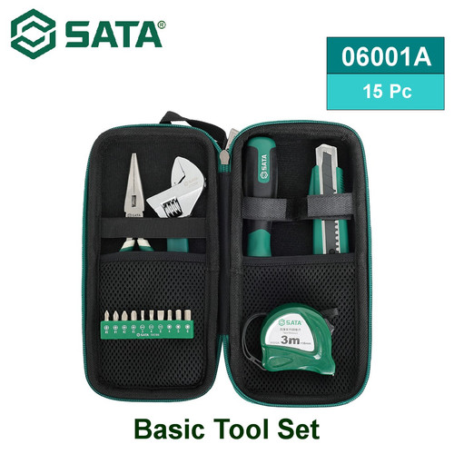 [06001A] Tool Kit Set 15 Pcs 06001A - 15 Pcs Basic Tools Set Sata Tools