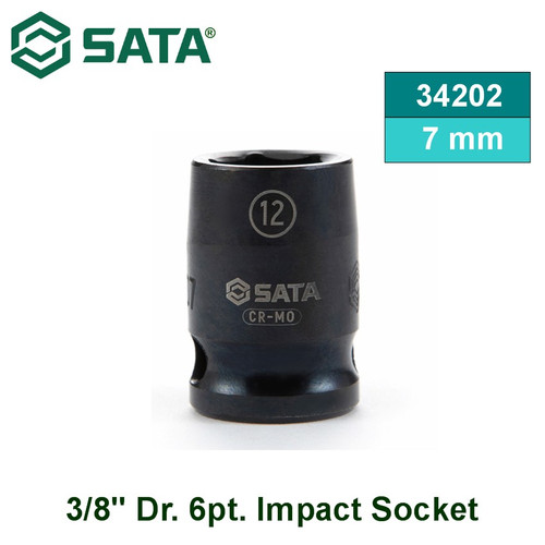 [34202] Kunci Mata Sok Socket Impact 3/8 Inch 7 mm 34202 Sata Tools