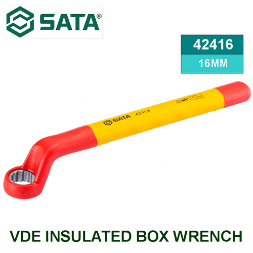 [42416] Kunci Ring VDE 16 mm 42416 VDE Insulated Box Wrench Sata Tools