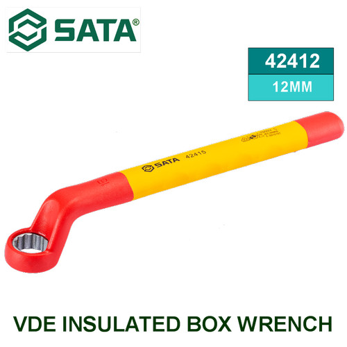 [42412] Kunci Ring VDE 12 mm 42412 VDE Insulated Box Wrench Sata Tools