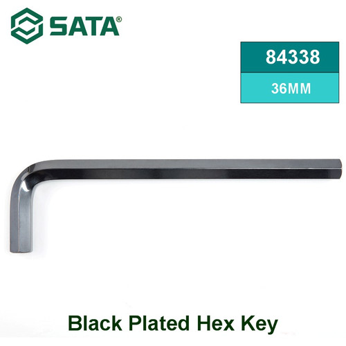 [84338] Kunci L Pendek 36 mm 84338 - Black Plated Hex Key 36 mm Sata Tools