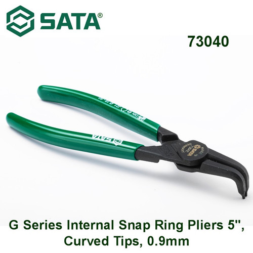 [73040] Tang Snap Ring Pliers G Series Internal 5", Curved Tips, 0.9mm 73040 Sata Tools