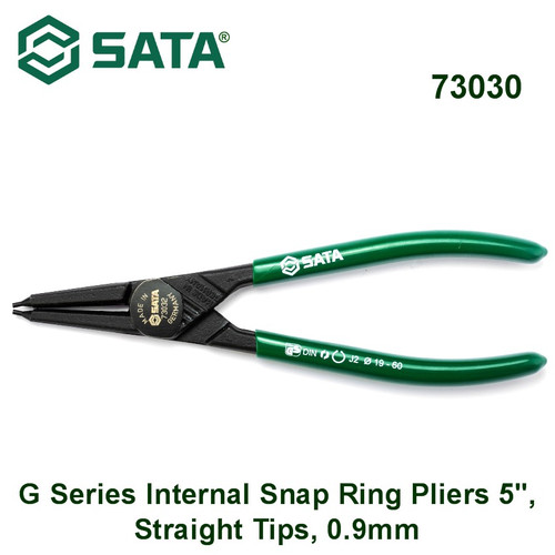 [73030] Tang Snap Ring Pliers G Series Internal 5", Straight Tips, 0.9mm 73030 Sata Tools