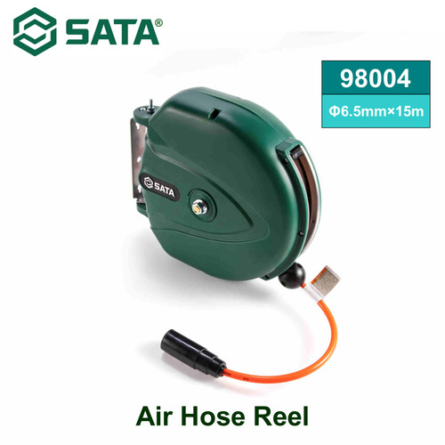 [98004] Gulungan Selang Udara Otomatis 98004 Air Hose Reel Dia 6.5 mm panjang 15 m Sata Tools