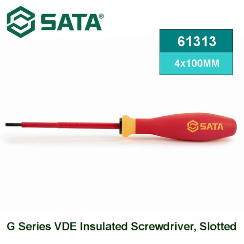 [61313] Obeng Listrik Minus 4 X 100 mm (Germany) 61313 Screwdriver Sata Tools