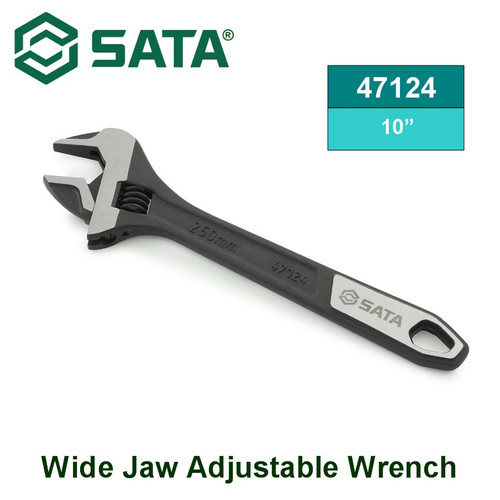 [47124] Kunci Inggris 10" 47124 Wide Jaw Adjustable Wrench Sata Tools