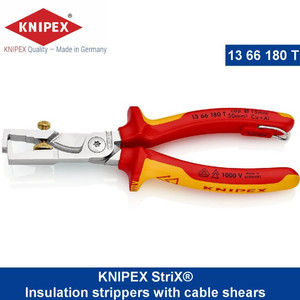 [1366180] Tang Potong Kabel VDE 13 66 180 T KNIPEX StriX